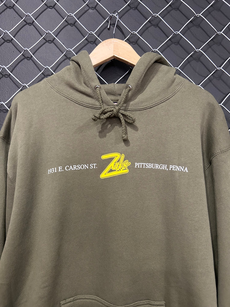 M) Zeds Location Olive Hoodie