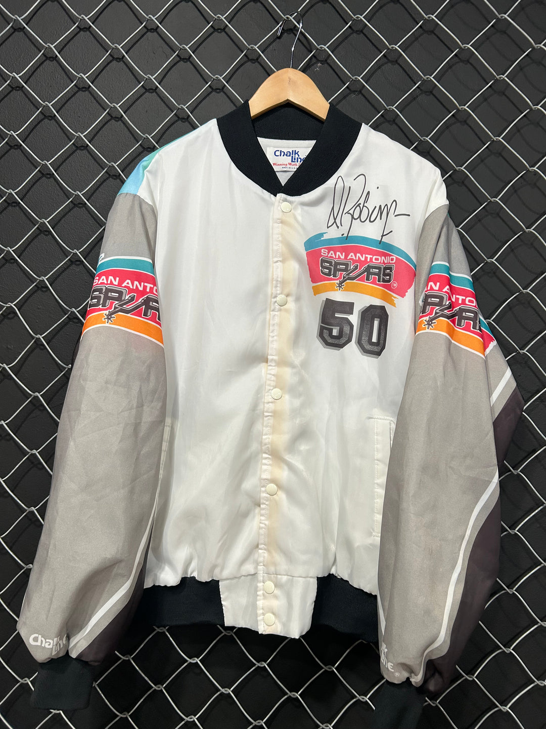 XL) Vintage 1990's Chalk Line Spurs David Robinson Fanimation